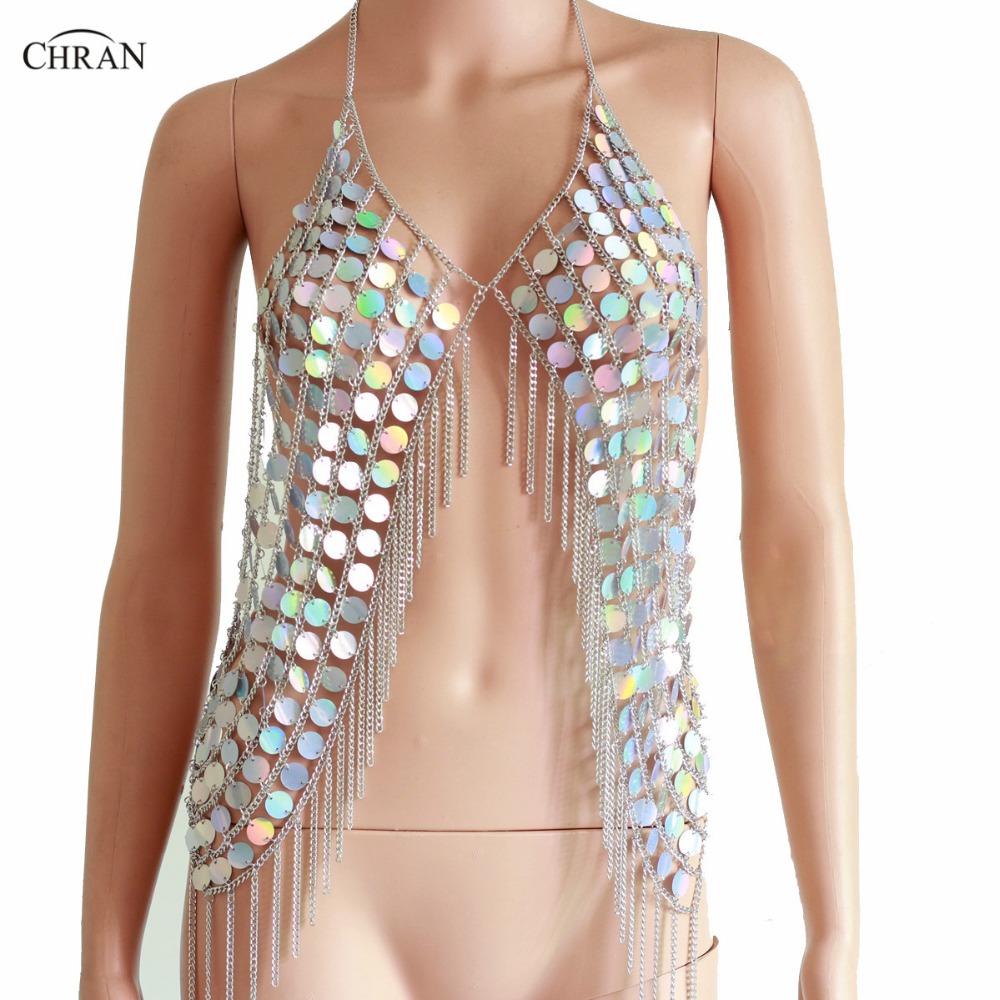 Body Jewelry Vest - Женский летний укороченный топ Chran, пикантный