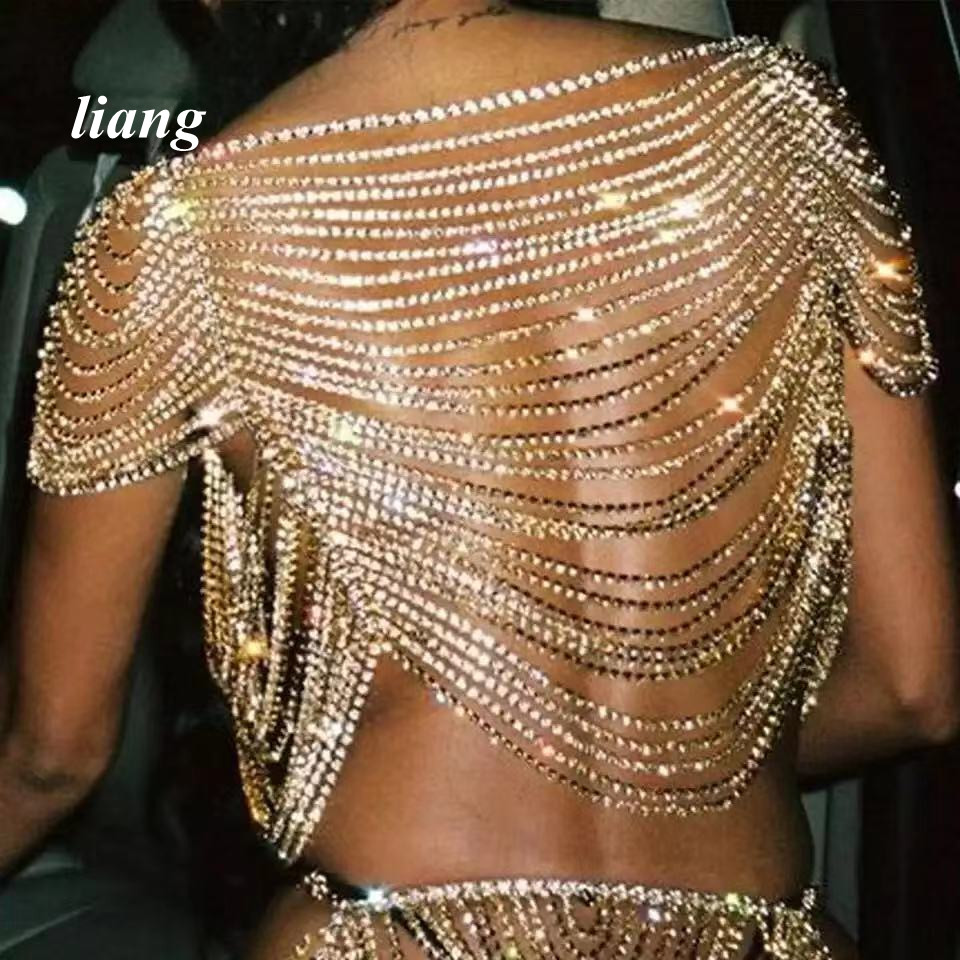 Body Jewelry Vest - Сексуальная цепочка для тела, бикини, жилет,