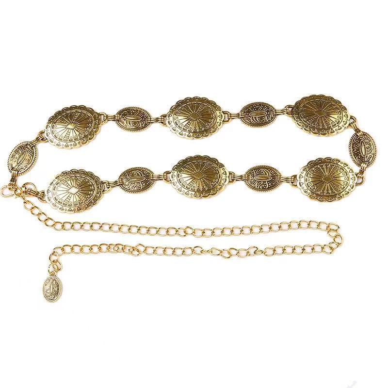 Body Jewelry High End - Женский металлический пояс-цепочка в ретро-стиле с