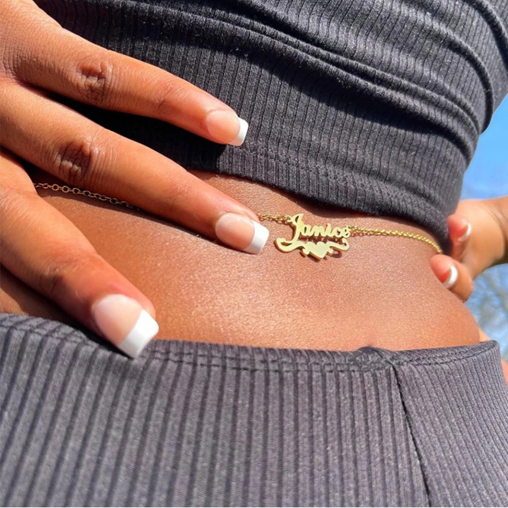 Body Jewelry Names - Женская цепочка на талию из нержавеющей
