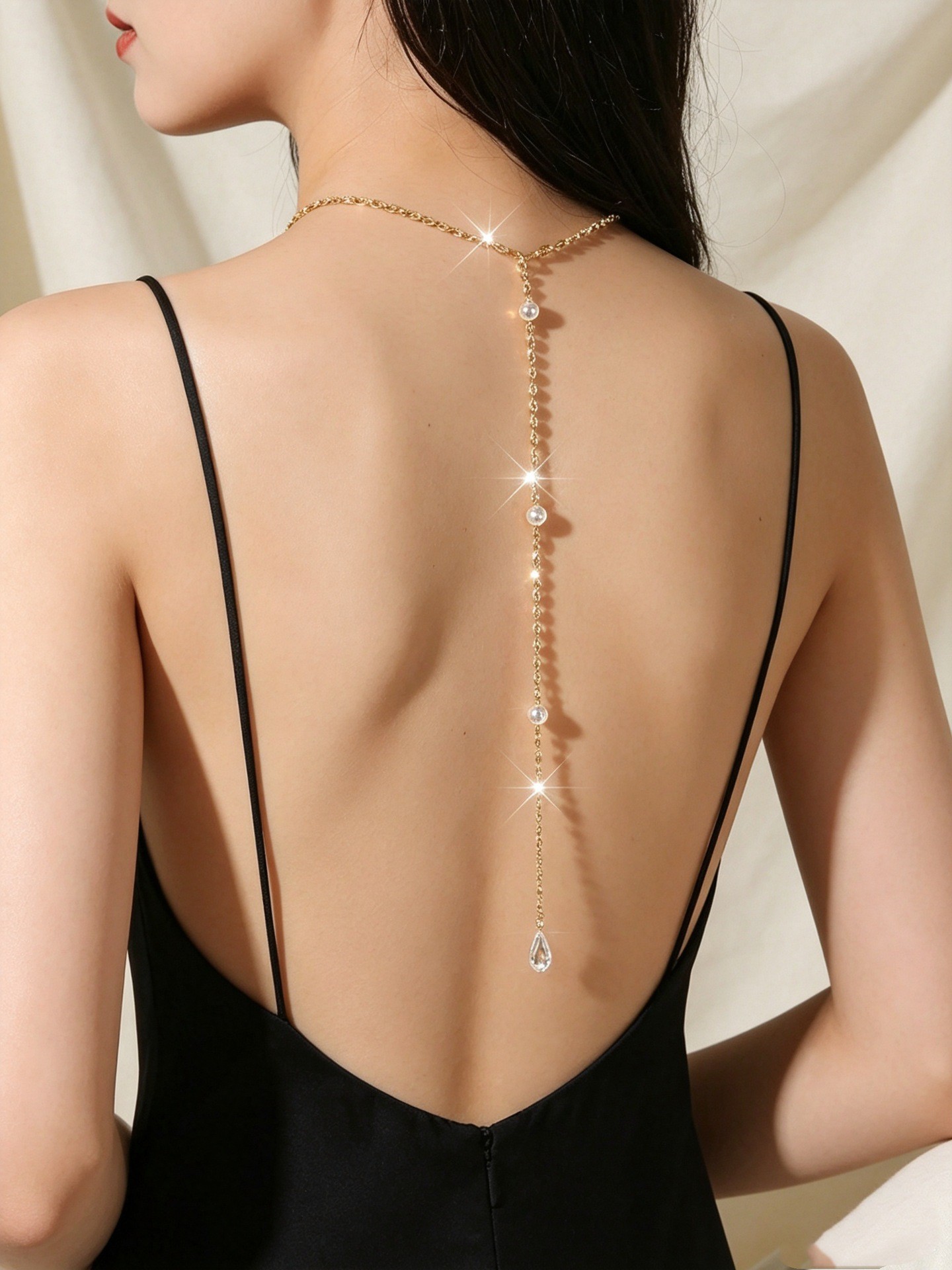 Body Jewelry High End - Новинка: цепочка на спину с кристаллами