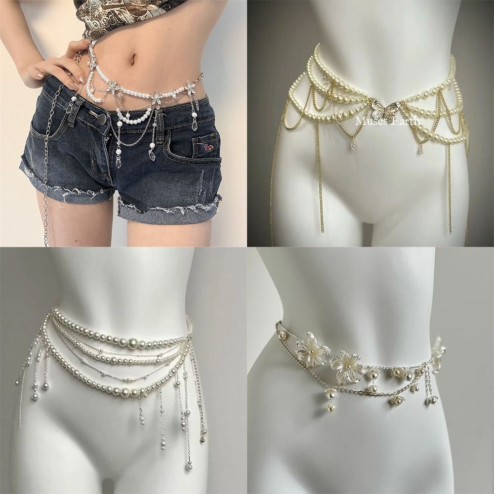 Body Jewellery - Модные элегантные жемчужные поясные цепочки, аксессуар