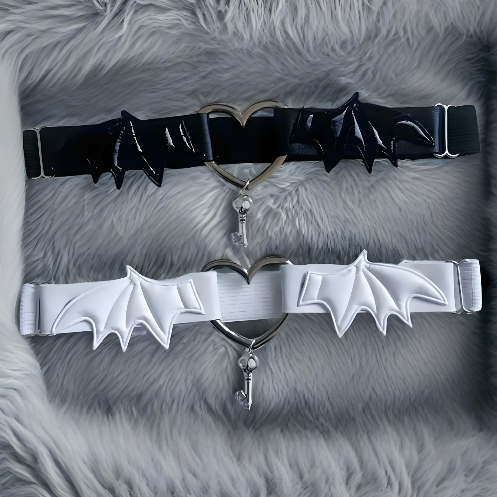 Body Jewellery - Готическая Harajuku, черное сердце, крыло, цепочка