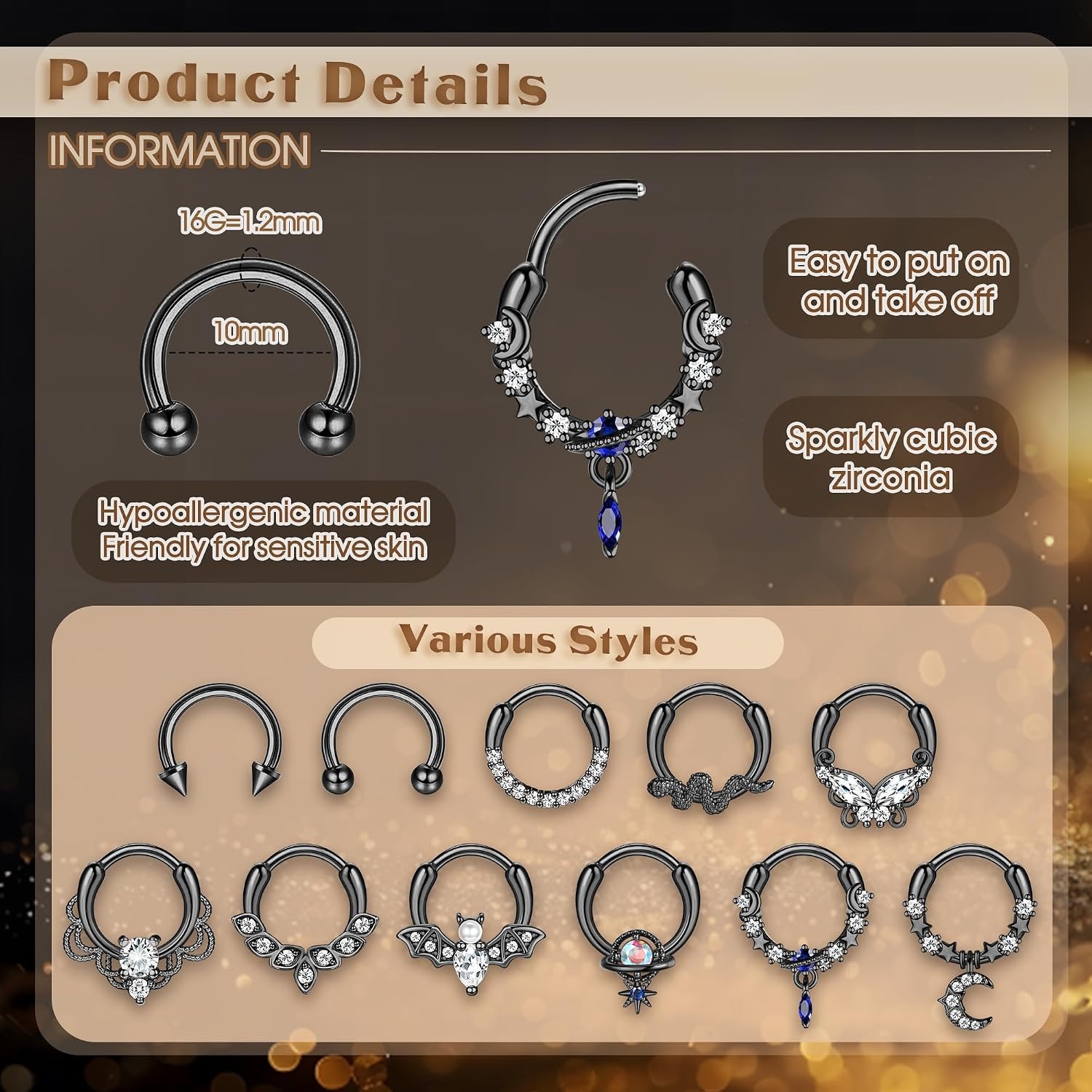 Кольца для пирсинга FASACCO: м – обзор и цена Body Jewelry For Sensitive Skin