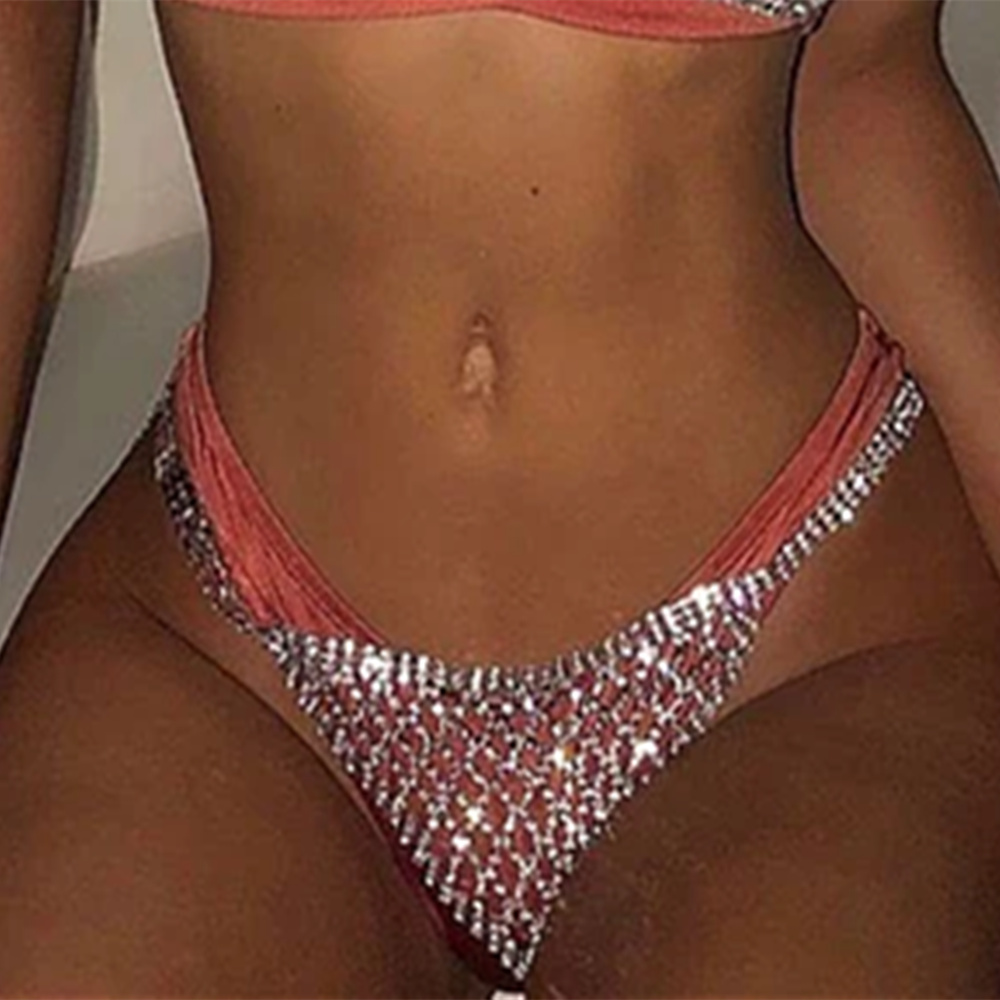 Трусики-стринги женские, сетча – обзор и цена Body Jewelry Rhinestone