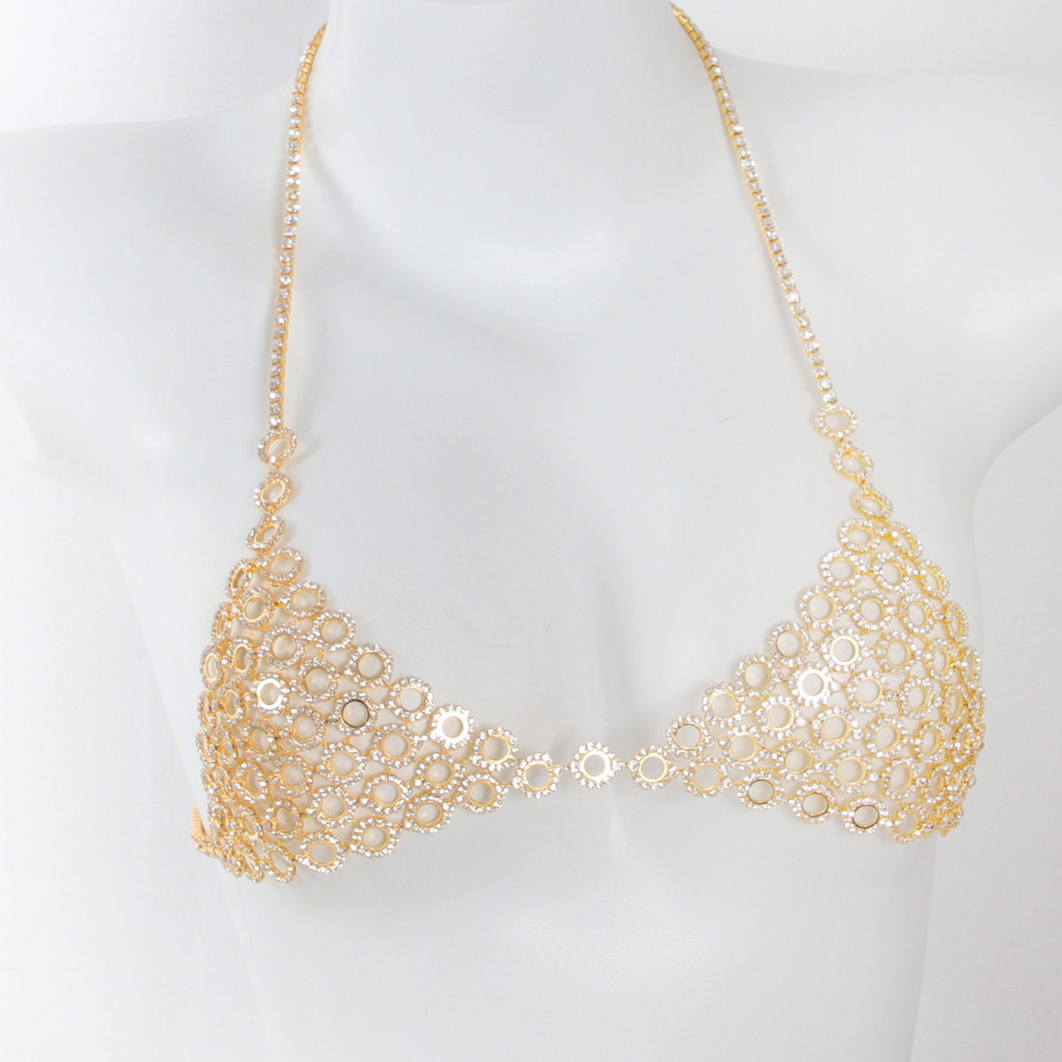 Модное колье с круглым сращени – обзор и цена Body Jewelry Rhinestone