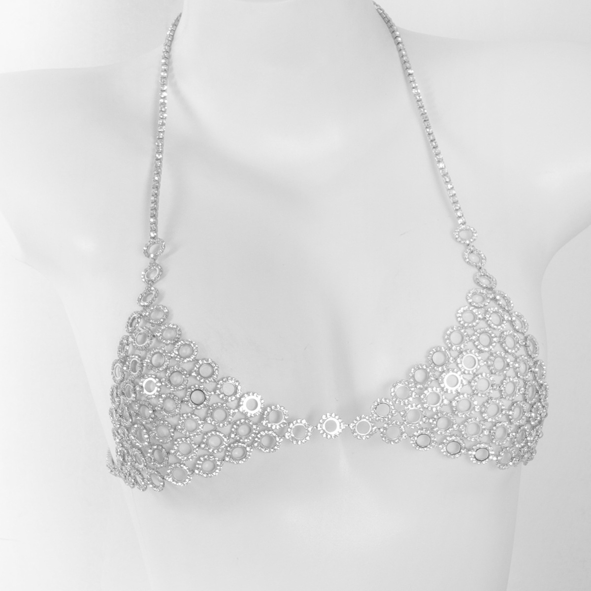 Модное колье с круглым сращени – обзор и цена Body Jewelry Rhinestone