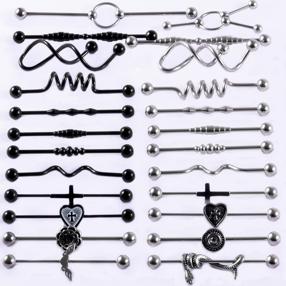 1 шт., промышленное кольцо со  – обзор и цена Body Jewelry Industrial