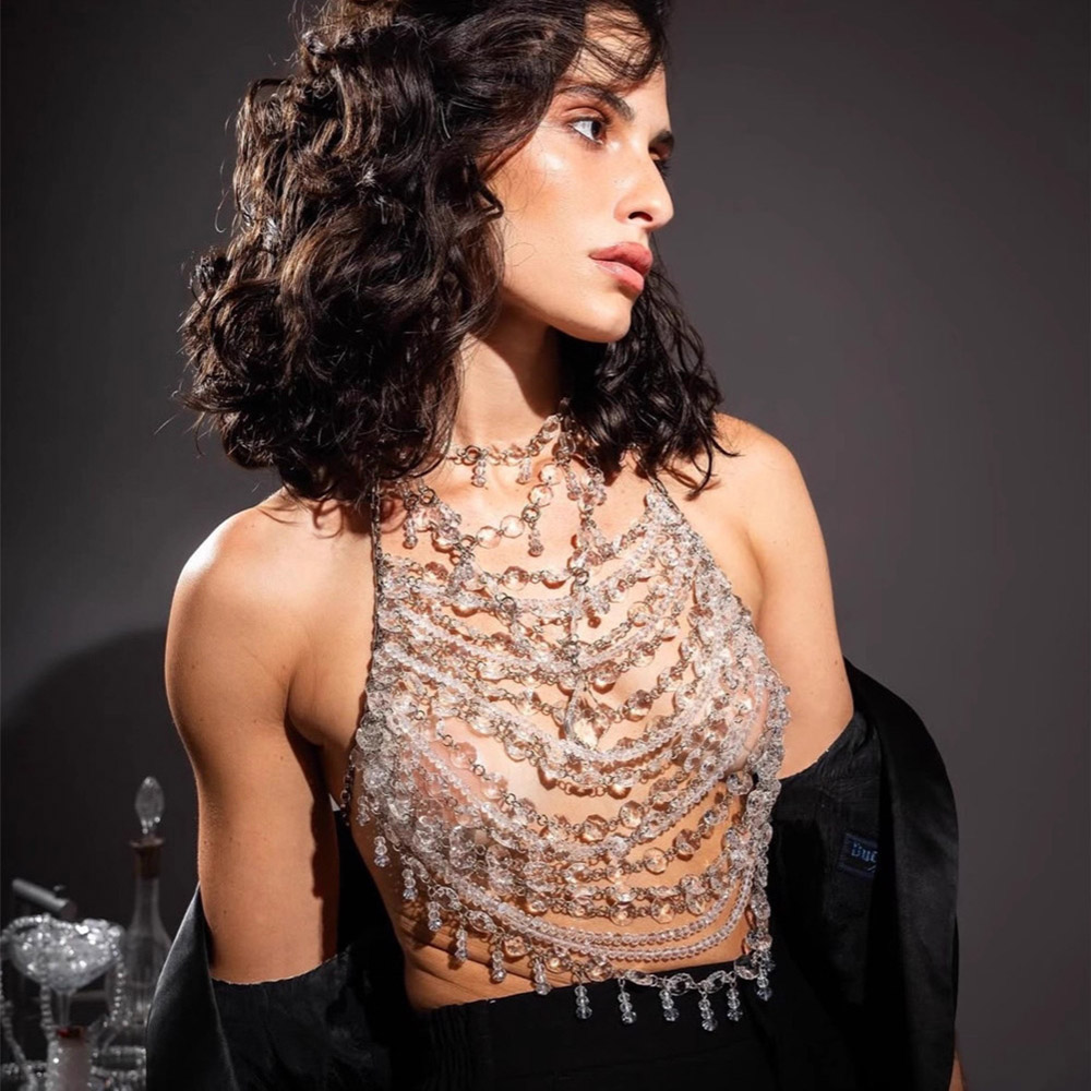 Жилет ручной работы из бисера, – обзор и цена Body Jewelry Vest