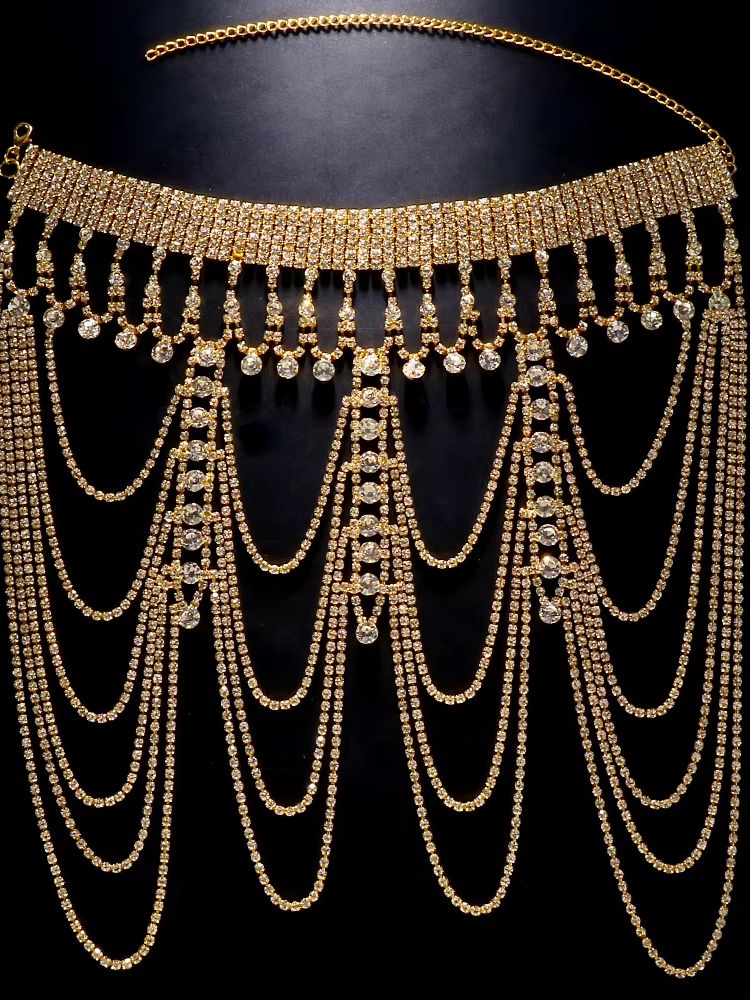 Цепочка на тело с кристаллами  – обзор и цена Body Jewelry High End