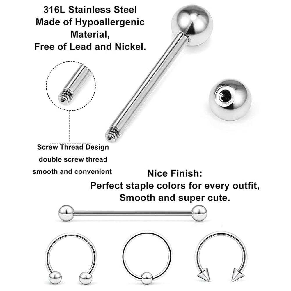 Набор для пирсинга из нержавею – обзор и цена Body Jewelry Industrial